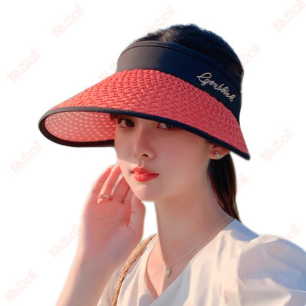 brick red sun visor hat